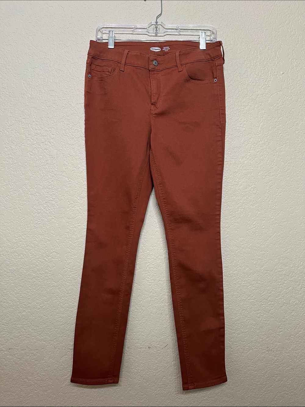 Old Navy Women's Size 10 Rockstar Super Skinny Mid-Rise Rust Brown Skinny Jeans